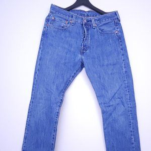 32x34 Levi's 501 Stonewashed Blue Jeans 100% Cotton with Button Fly